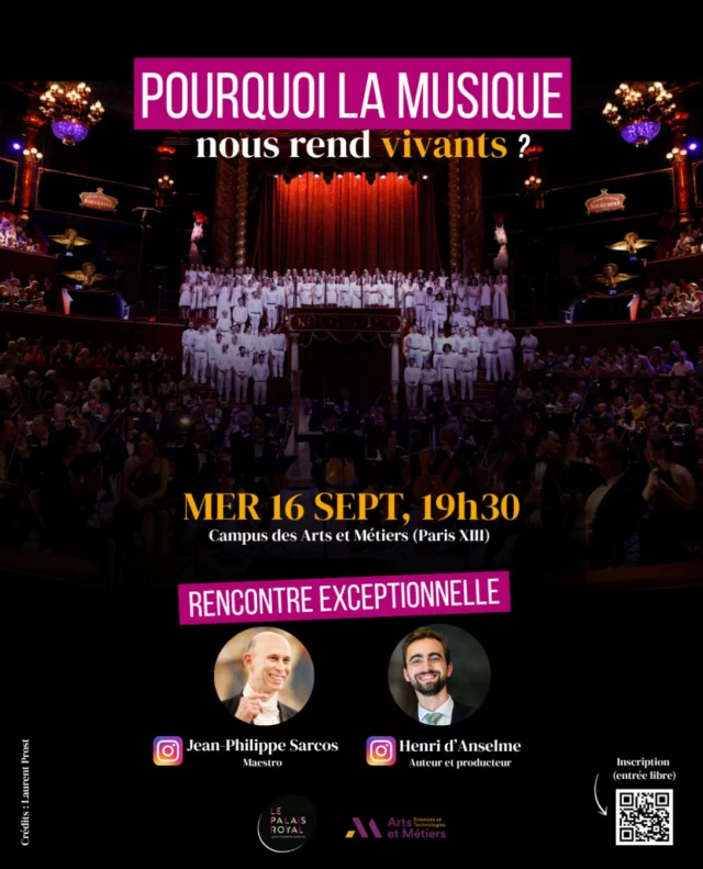 L’aviez-vous vu dans les rangs de l’Académie ? 👀
L’an dernier, après son tour des cathédrales, Henri d’Anselme rejoignait le notre pupitre de ténors. 

Cette expérience à l’Académie l’a transformé. 

Le 16 septembre, dans une conférence participative, il vous expliquera pourquoi.⚡️

🎟️ Entrée libre, sur réservation : https://tally.so/r/ob1OLe 

@artsetmetiers_ensam